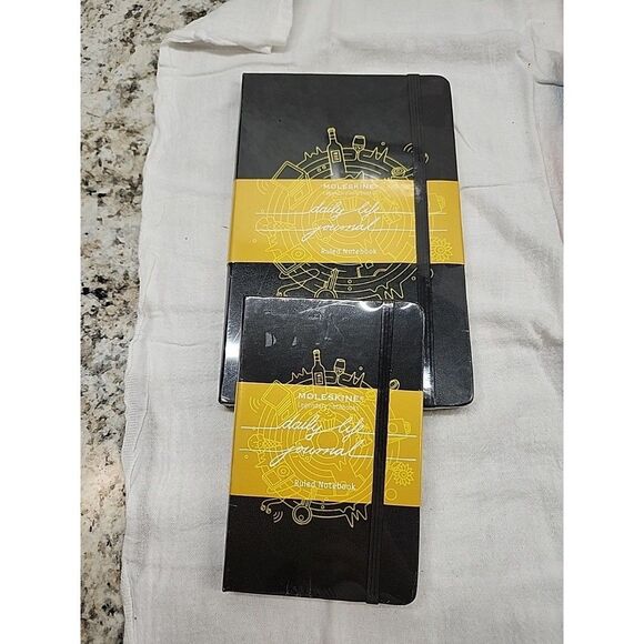 Moleskine Notebook Set of 2 – Pocket & Medium – Squared Pages – Sealed - Picture 1 of 5